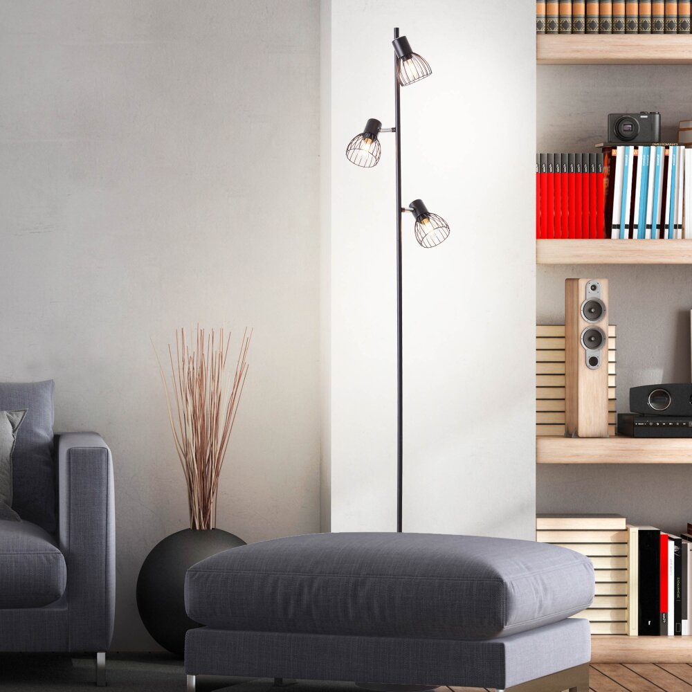 Brilliant Lampor Blacky Golvlampa Svart, 3-ljuskällor main product photo