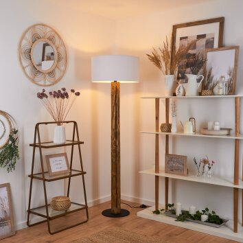 Continent Golvlampa, Golvlampa Naturfärger, Svart, 1-ljuskällor