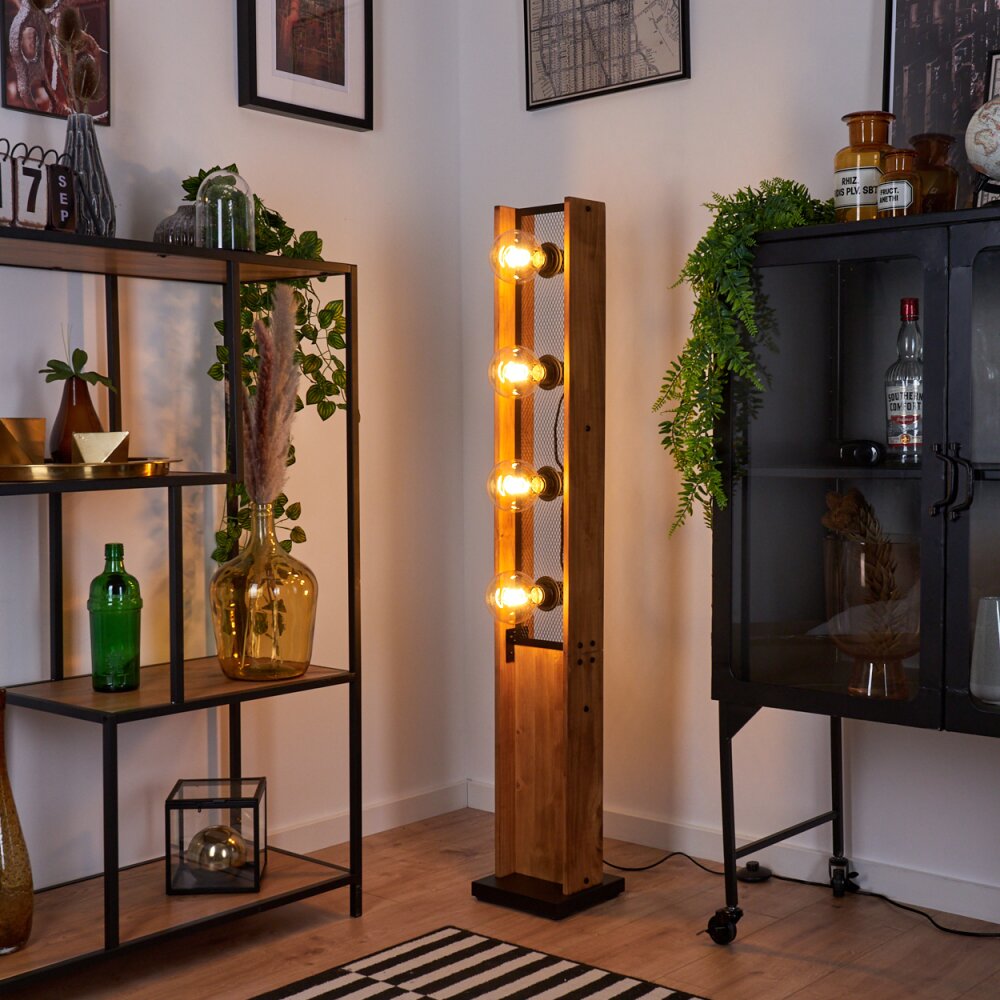 Maahui Golvlampa Naturfärger, Svart, 4-ljuskällor main product photo
