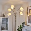 Antillo Golvlampa, Golvlampa, Båglampor Nickel matt, 5-ljuskällor, Tyg-lampskärm