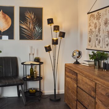 Alsen Golvlampa, Golvlampa Svart, 5-ljuskällor