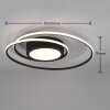 Trio Yava Taklampa LED Svart, 1-ljuskällor, Fjärrkontroll