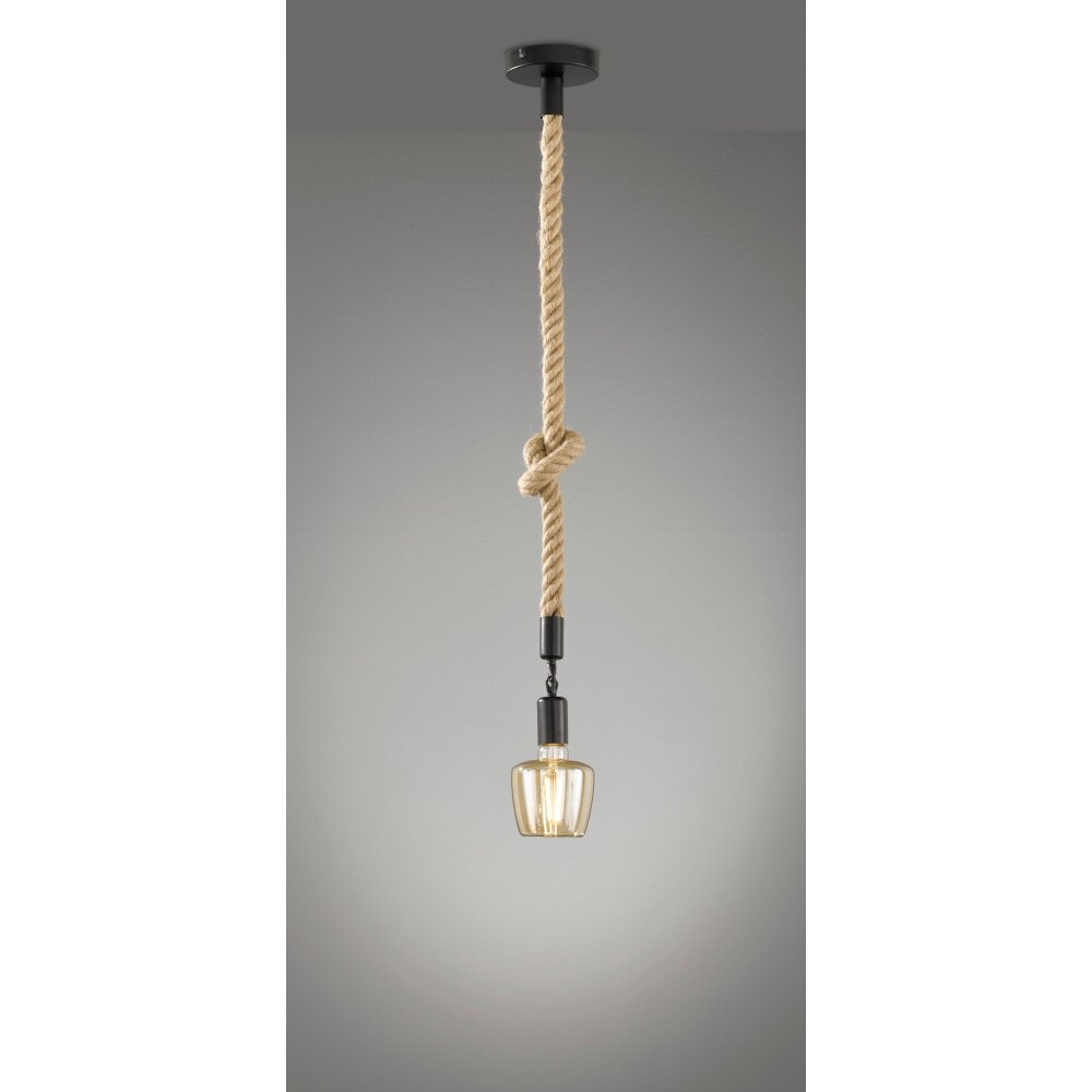 Honsel Lampor Rope Pendelbelysning Svart, 1-ljuskällor main product photo