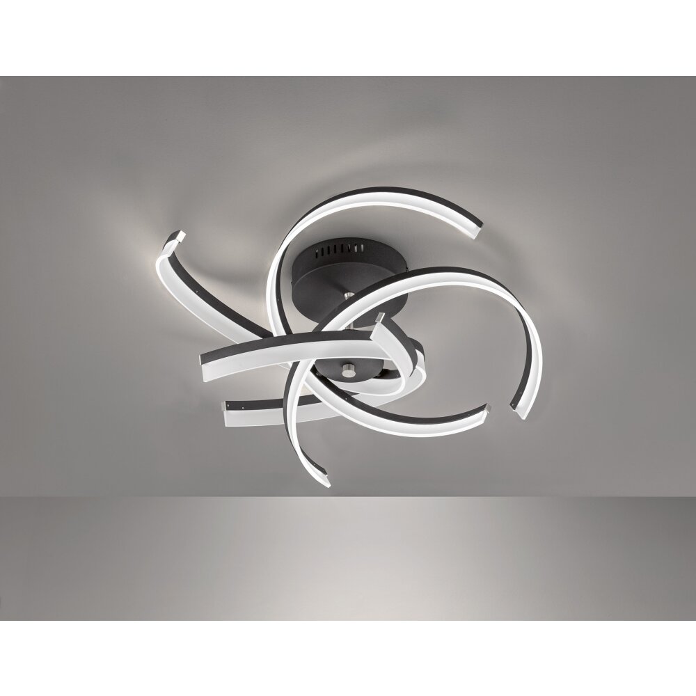 Honsel Lampor Sund Taklampa LED Svart, 4-ljuskällor, Fjärrkontroll main product photo