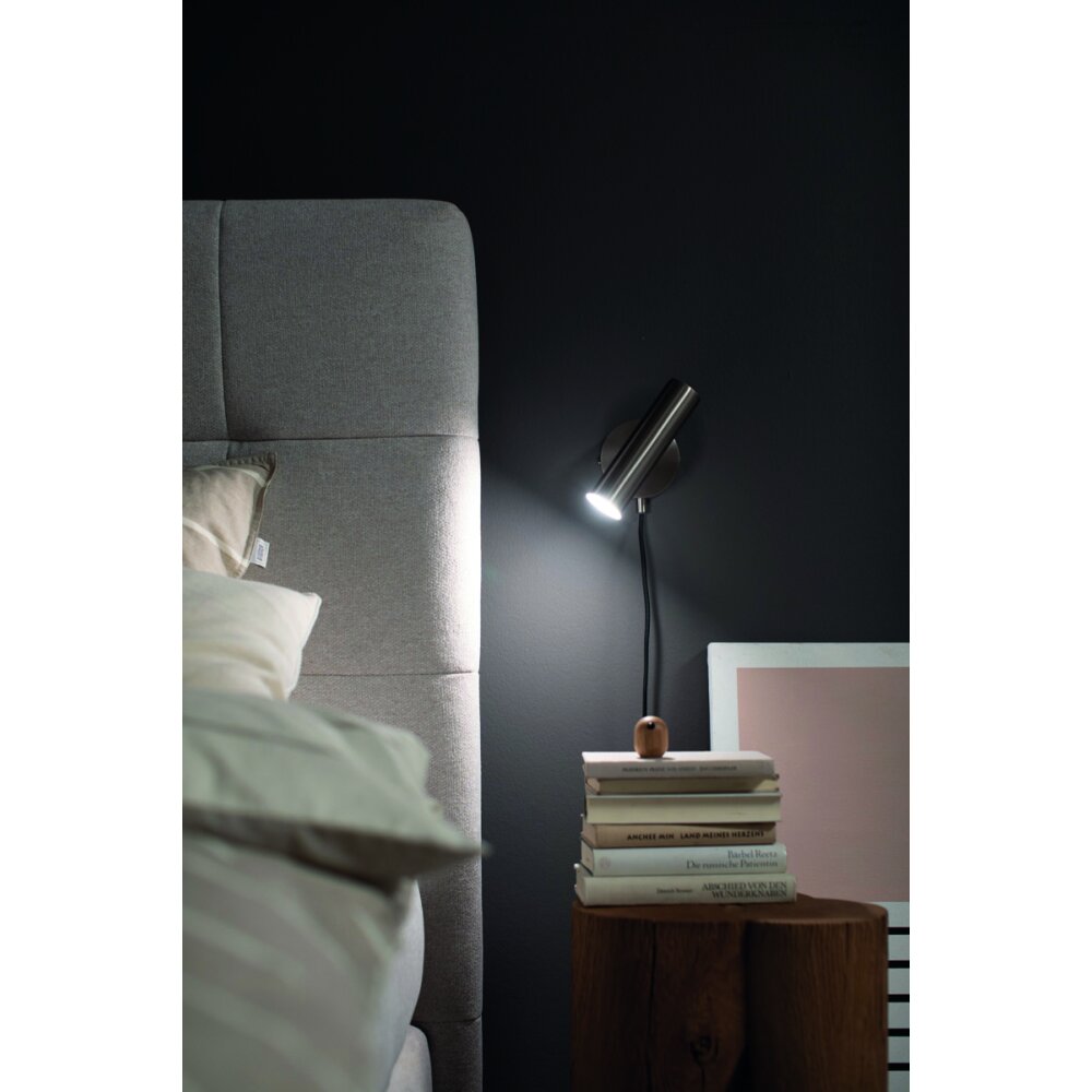 SCHÖNER WOHNEN kollektion Stina Vägglampa LED Nickel matt, 1-ljuskällor main product photo