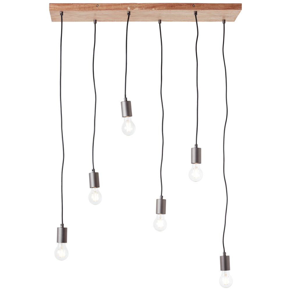 Brilliant Lampor Rustik Pendelbelysning Naturfärger, Svart, 6-ljuskällor main product photo