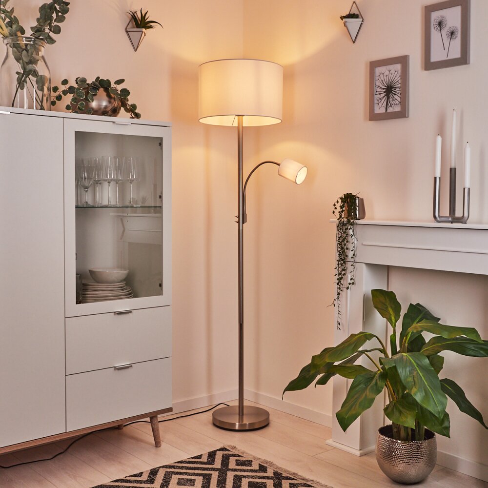 Vezza Golvlampa, Läslampa Nickel matt, 2-ljuskällor main product photo