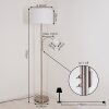 Vezza Golvlampa, Golvlampa, Läslampa Nickel matt, 2-ljuskällor