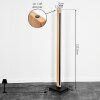 Inzino Golvlampa, Golvlampa LED Naturfärger, Svart, 1-ljuskällor