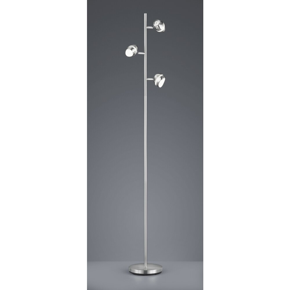 Trio Lampor Shark Golvlampa LED Nickel matt, 3-ljuskällor main product photo