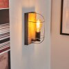 Hodne Vägglampa Grått, Naturfärger, Svart, 1-ljuskällor