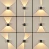 Tamarin vägglampa utomhus, Up & Down Lampa, Vägglampa LED Antracit, 1-ljuskällor