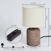 Dambrois Bordslampa Brun, Naturfärger, 1-ljuskällor