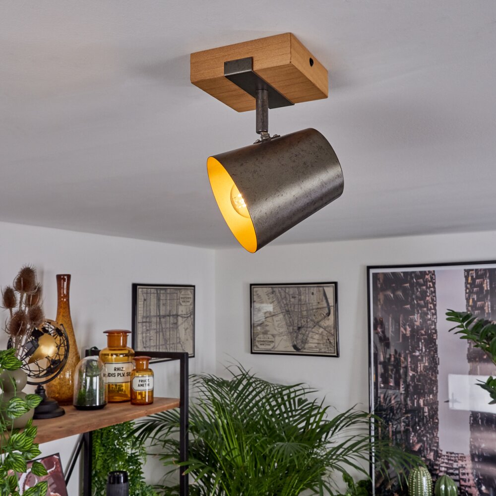 Gressot Taklampa, Takstrålkastare Naturfärger, Nickel matt, 1-ljuskällor main product photo