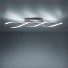 Leuchten Direkt LOLAsmart-SWING Taklampa LED Stål borstat, 2-ljuskällor, Fjärrkontroll, Färgväxlare