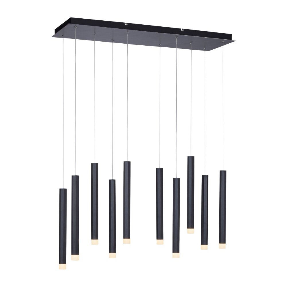 Leuchten Direkt BRUNO Pendelbelysning LED Svart, 10-ljuskällor main product photo