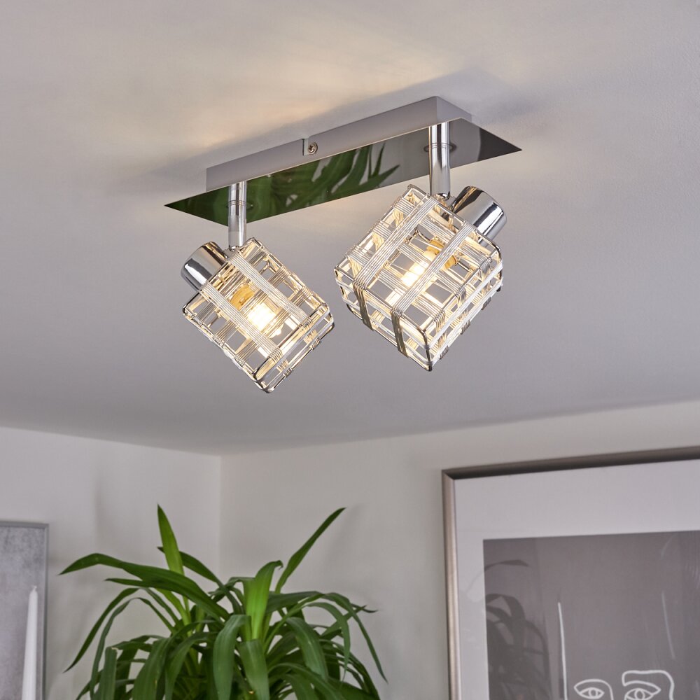 Desrue Taklampa, Takstrålkastare Krom, Silver, 2-ljuskällor main product photo