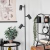 Javel Golvlampa Grått, träoptik, Svart, 3-ljuskällor