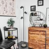 Javel Golvlampa Grått, träoptik, Svart, 3-ljuskällor
