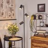 Javel Golvlampa Grått, träoptik, Svart, 3-ljuskällor