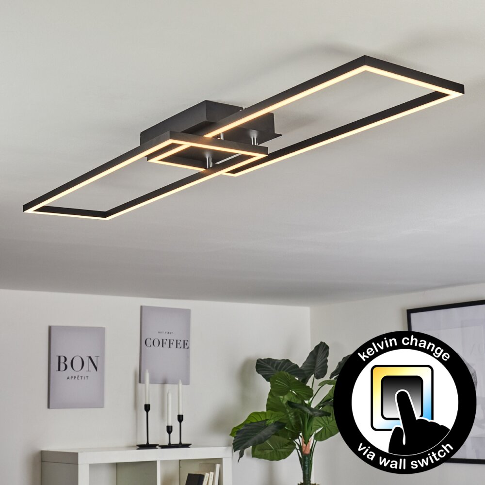 Hyacinthe Taklampa LED Krom, Svart, 1-ljuskällor main product photo