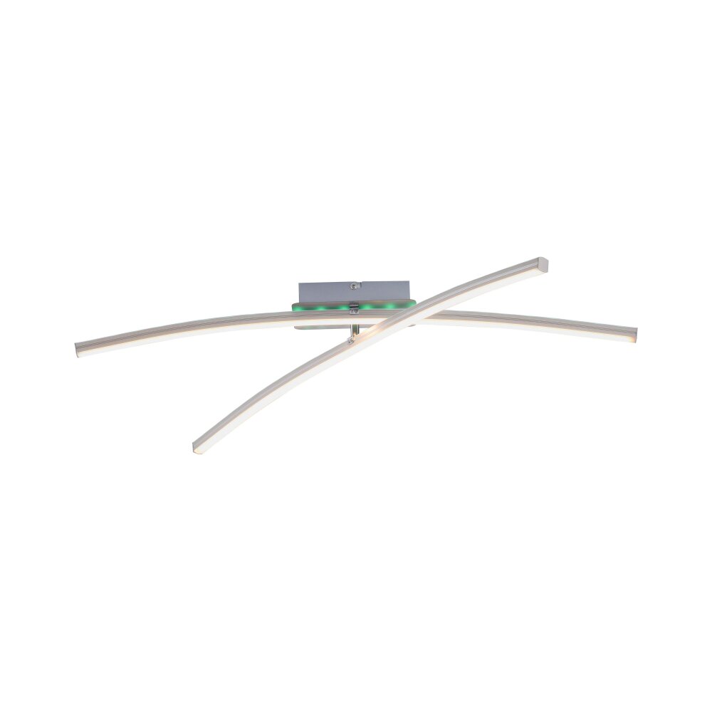 Leuchten Direkt ALINA Taklampa LED Stål borstat, 2-ljuskällor, Fjärrkontroll, Färgväxlare main product photo