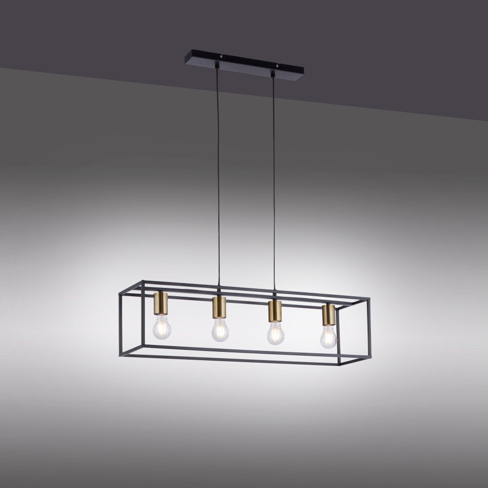 Leuchten Direkt FABIO Pendelbelysning Svart, 4-ljuskällor main product photo