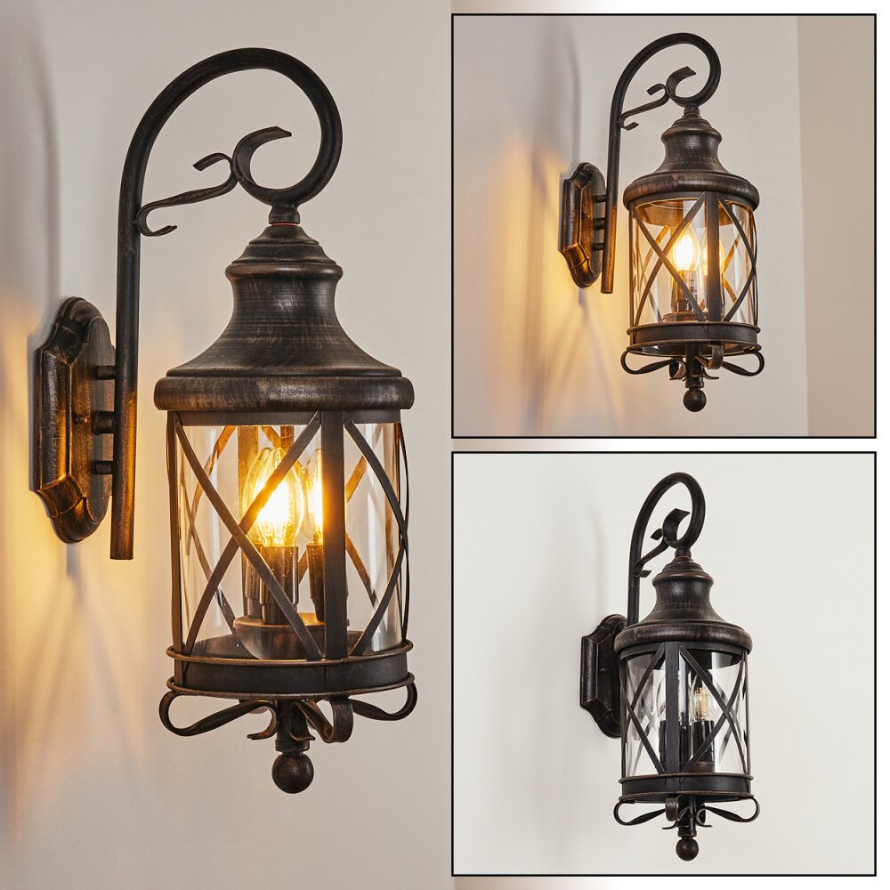 Zurich Vägglampa Brun, träoptik, 3-ljuskällor main product photo