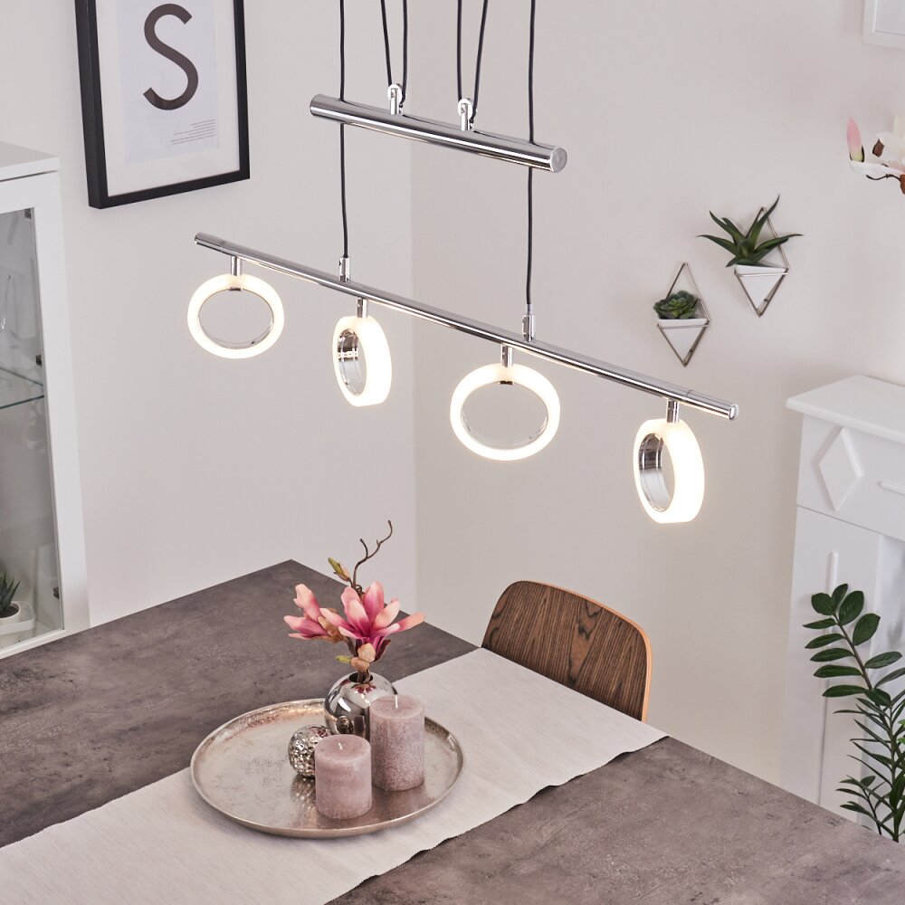Globine Pendelbelysning LED Krom, 4-ljuskällor main product photo