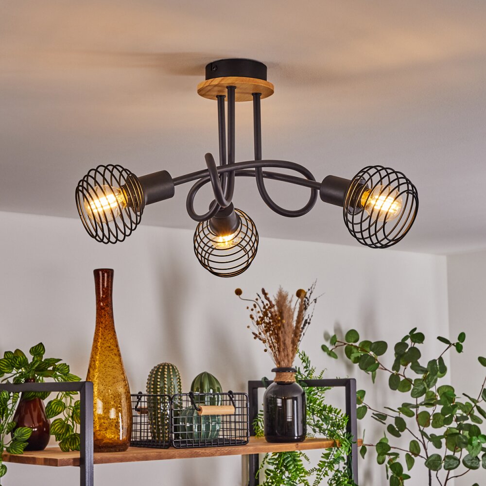 Ballis Taklampa Naturfärger, Svart, 3-ljuskällor main product photo