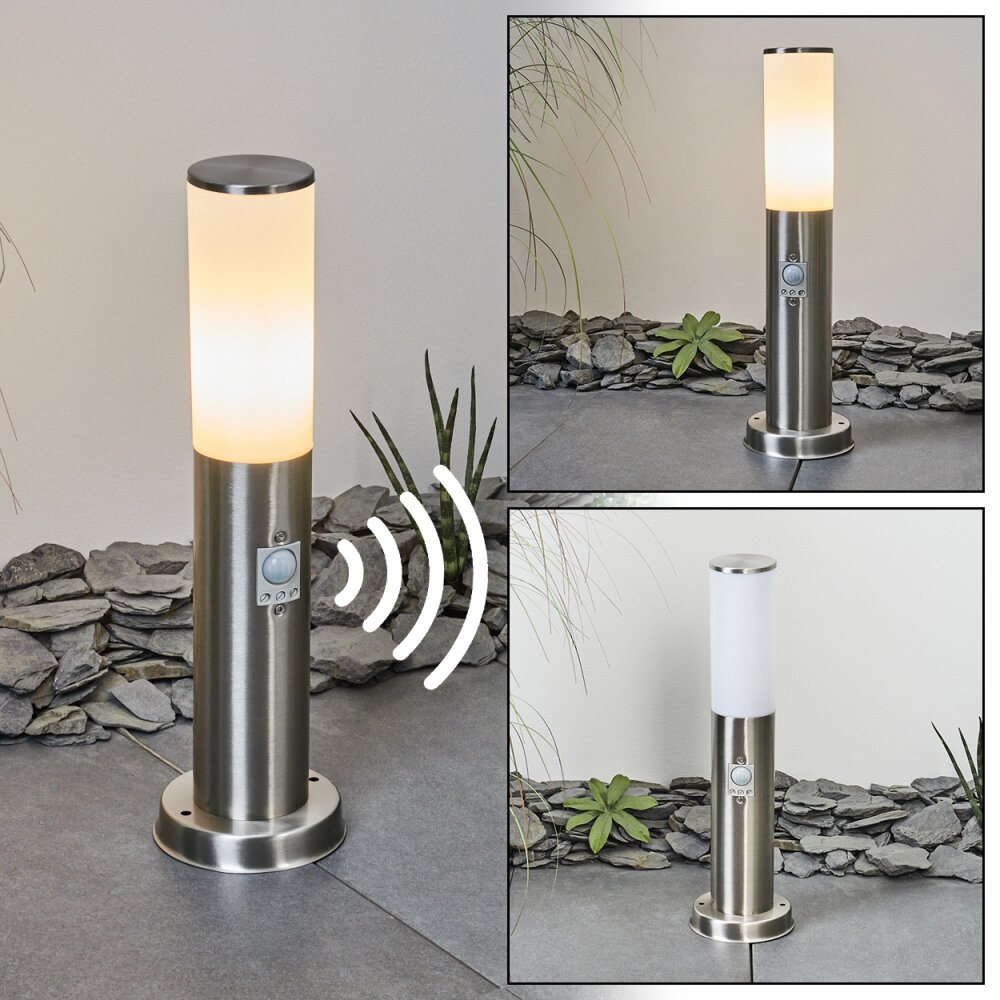 Caserta gångvägslampa Nickel matt, Vit, 1-ljuskällor, Rörelsedetektor main product photo