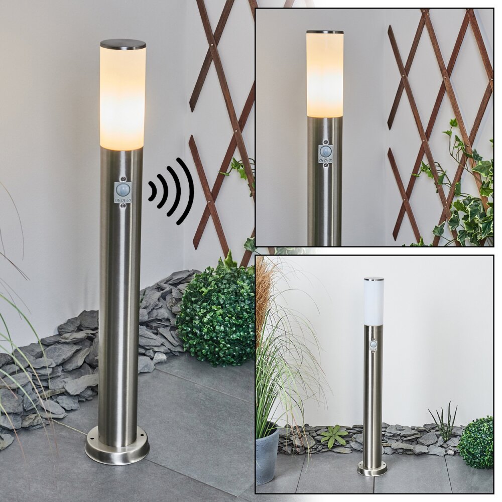 Caserta gångvägslampa Nickel matt, Vit, 1-ljuskällor, Rörelsedetektor main product photo