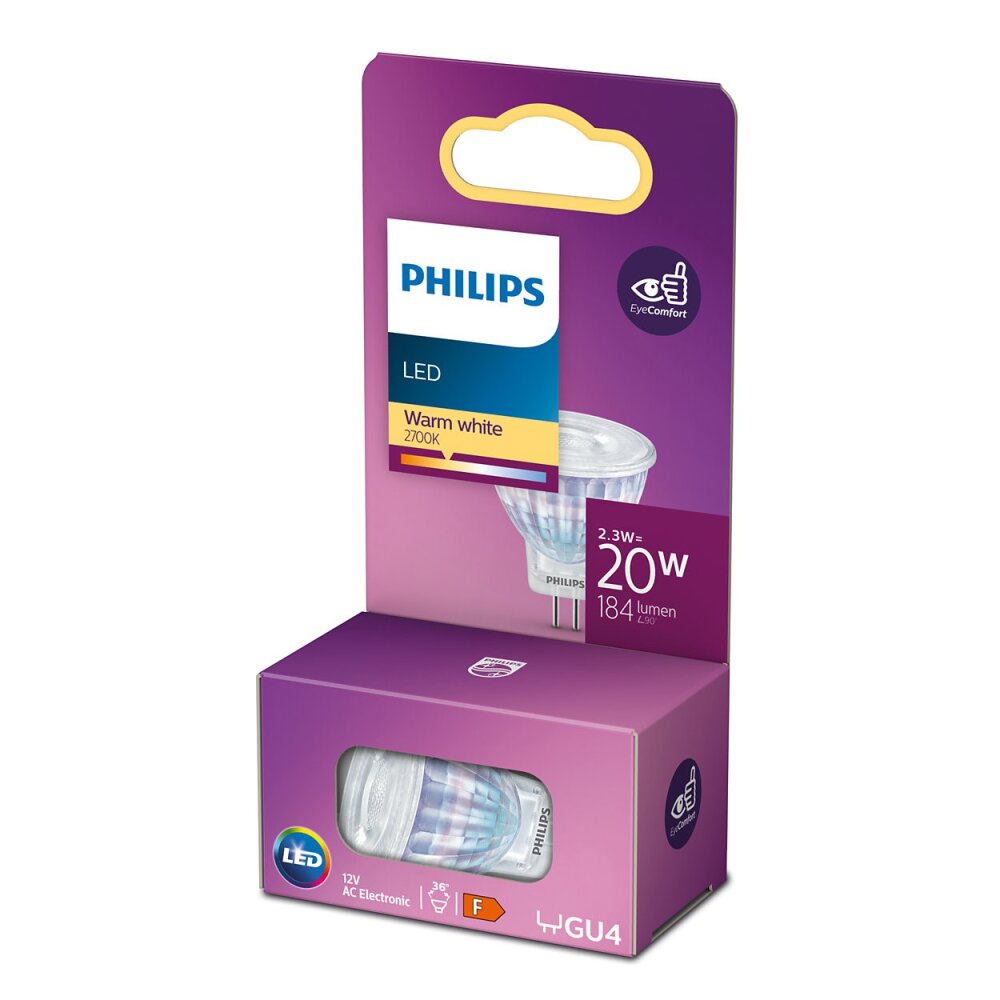 Philips Lampor GU4 2.3 Watt varmvit 200 Lumen main product photo