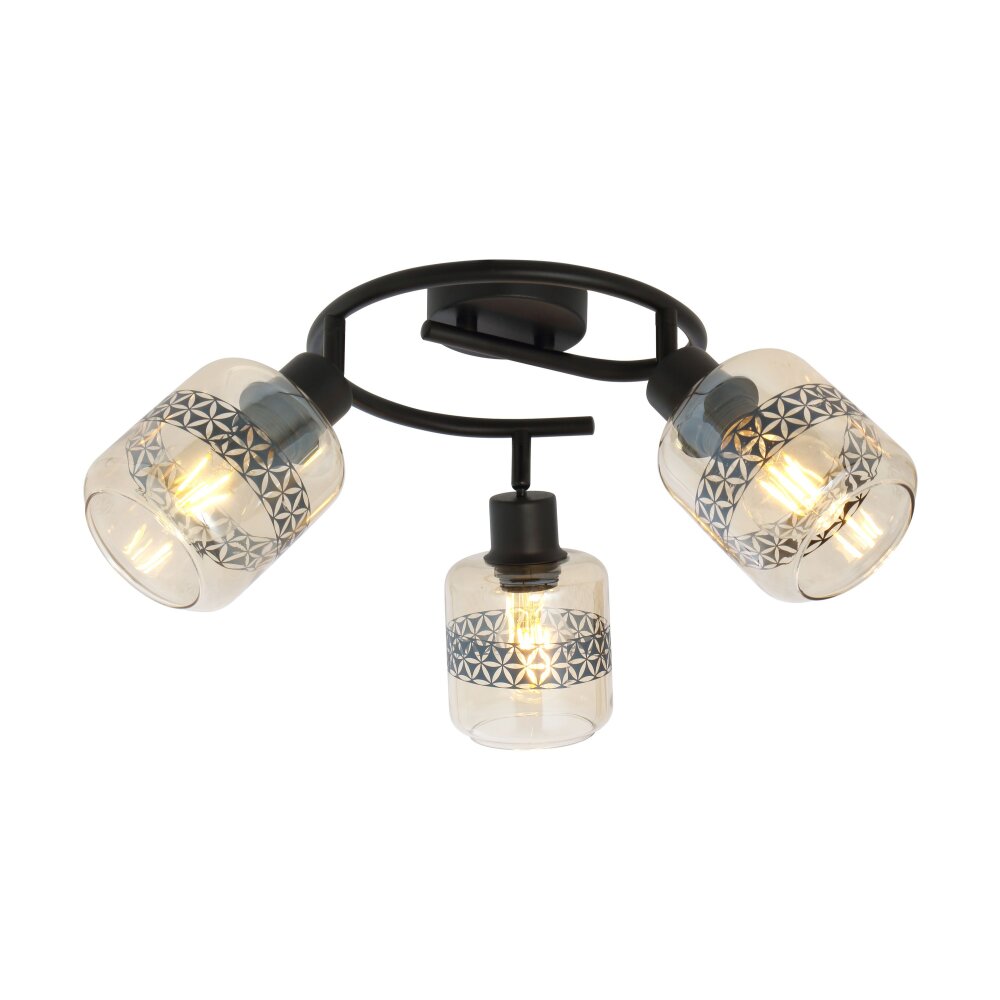 Globo LAZARUS Taklampa, Takstrålkastare Svart, 3-ljuskällor main product photo