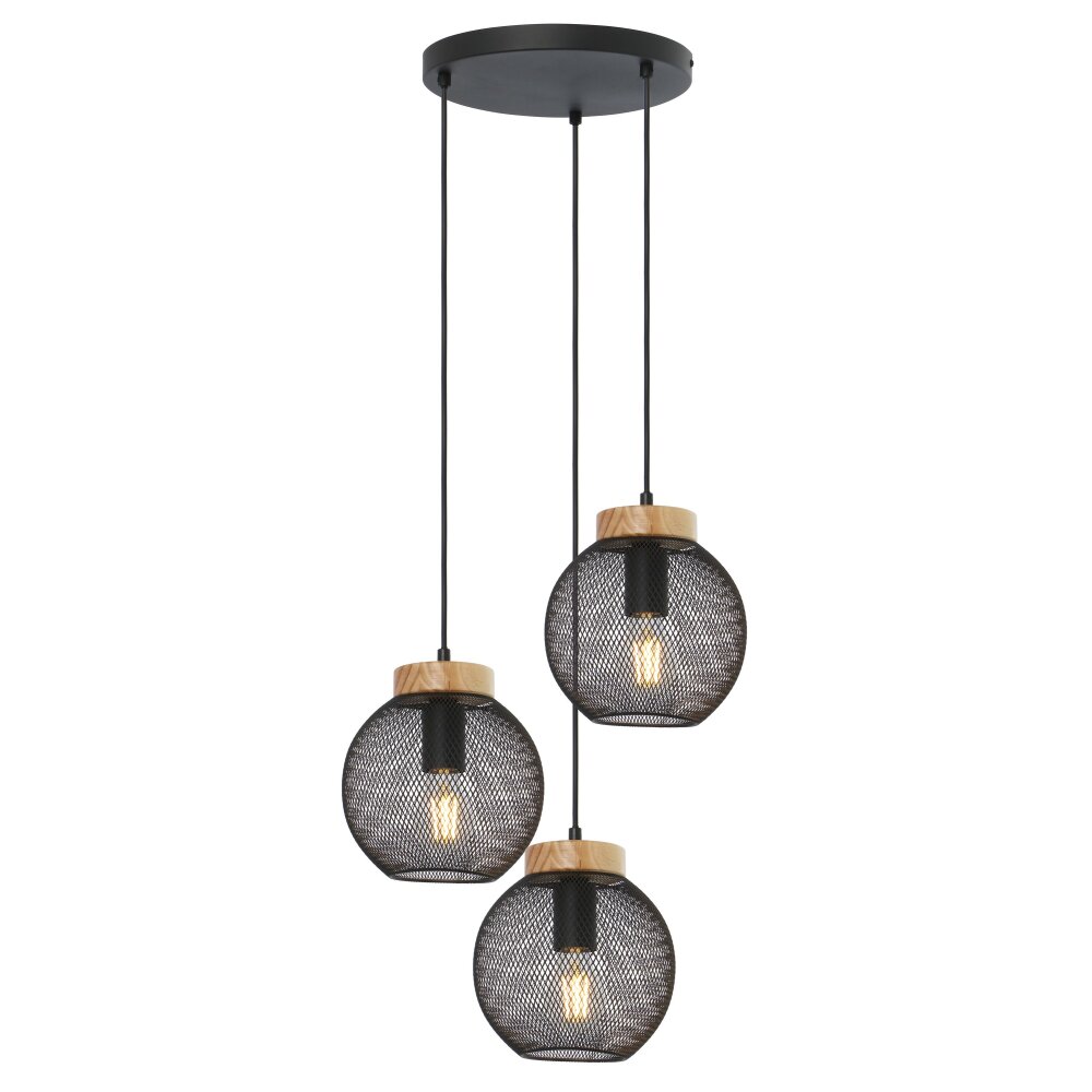Globo PABLO Pendellampa Svart, 3-ljuskällor main product photo