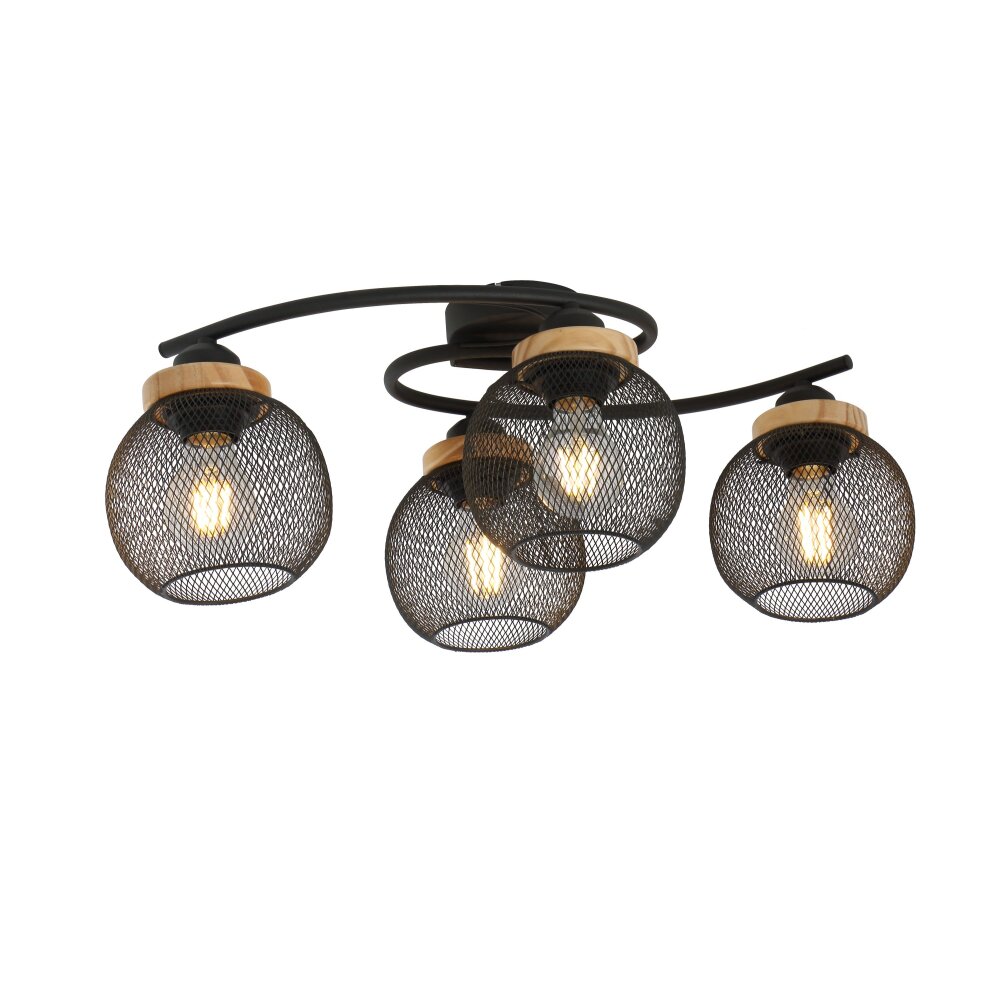 Globo PABLO Taklampa Svart, 4-ljuskällor main product photo