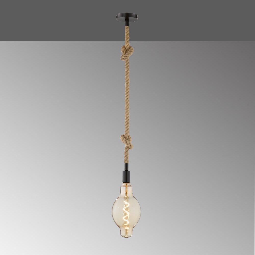 Honsel Lampor Rope Pendelbelysning Svart, 1-ljuskällor main product photo