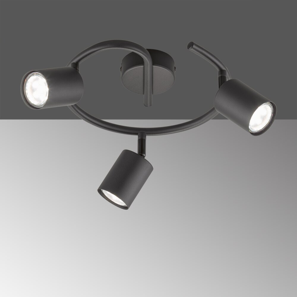 Honsel Lampor Vano Taklampa, Takstrålkastare Svart, 3-ljuskällor main product photo