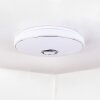Cham Taklampa LED Krom, Vit, 2-ljuskällor, Fjärrkontroll, Färgväxlare