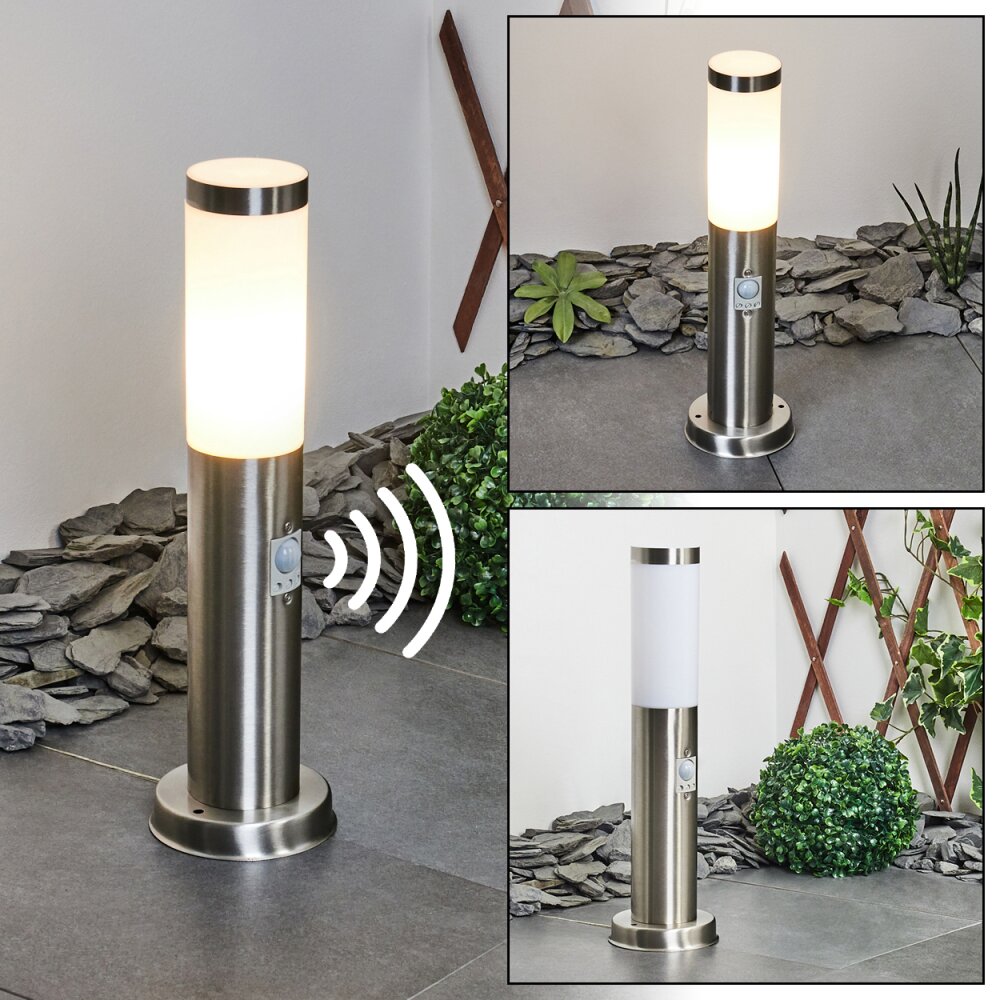 Sessa gångvägslampa Nickel matt, 1-ljuskällor, Rörelsedetektor main product photo