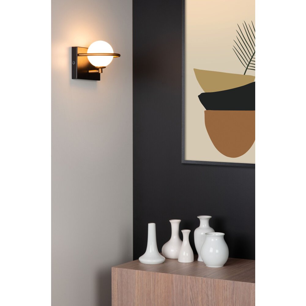 Lucide ISOBEL Vägglampa Mässing, Svart, 1-ljuskällor main product photo