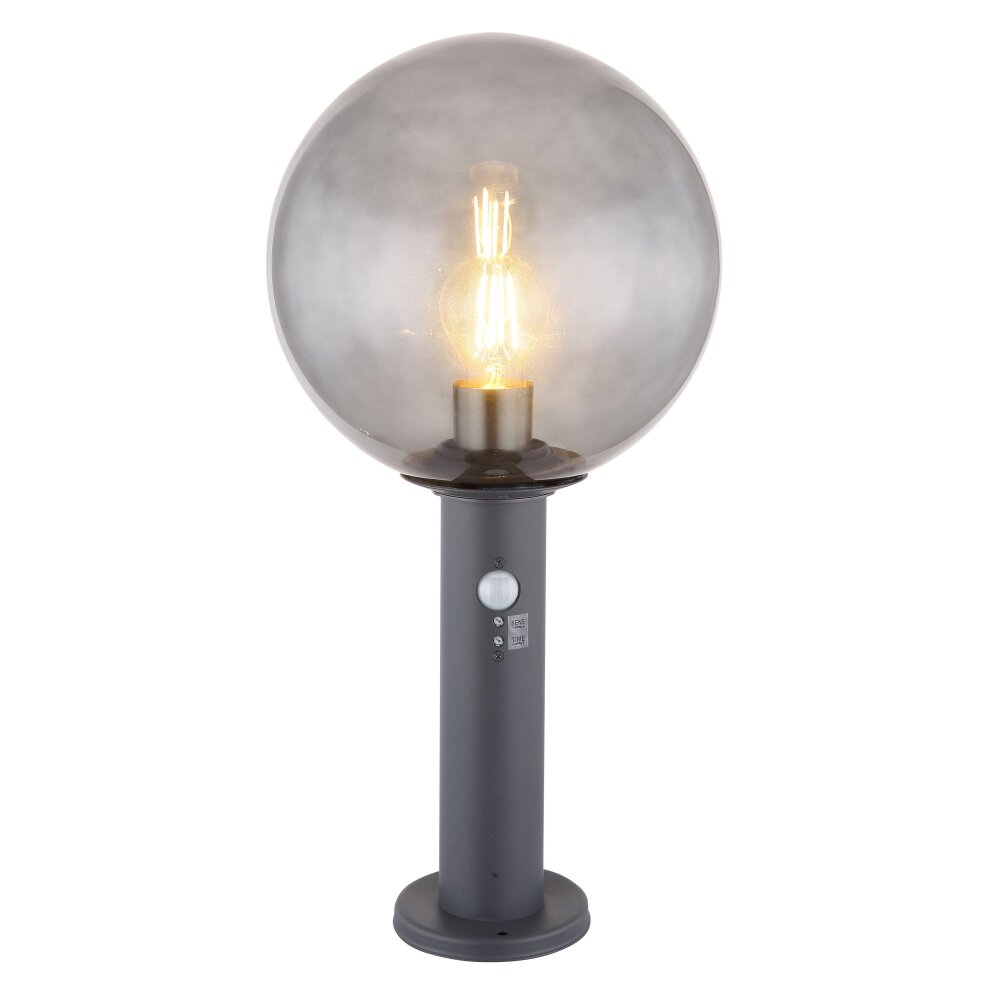 Globo HEDWIG gångvägslampa Antracit, 1-ljuskällor, Rörelsedetektor main product photo