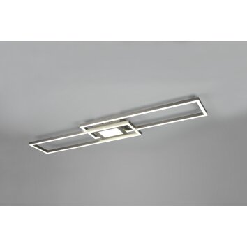 Trio Lampor Ganado Taklampa LED Nickel matt, 2-ljuskällor, Fjärrkontroll, Färgväxlare