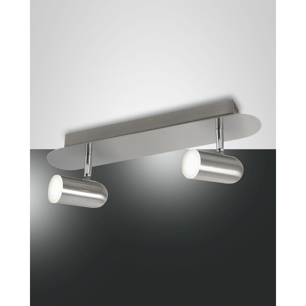 Fabas Luce Spotty Taklampa, Takstrålkastare LED Nickel matt, 2-ljuskällor main product photo