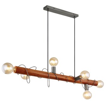 ALICE Pendellampa Svart, 6-ljuskällor