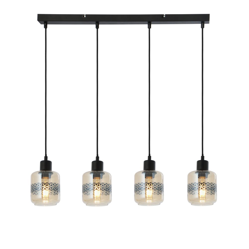 Globo LAZARUS Pendellampa Svart, 4-ljuskällor main product photo