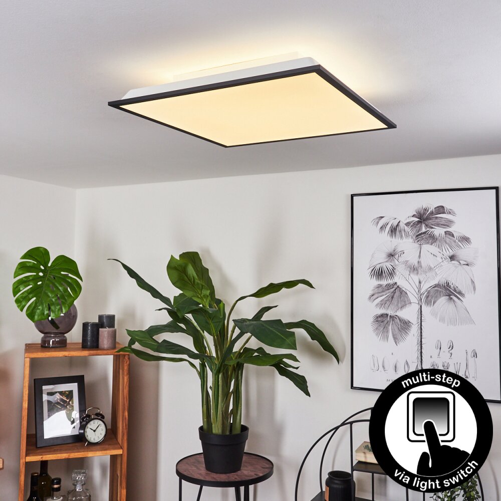 Salmi Taklampa, Panel LED Svart, Vit, 2-ljuskällor main product photo