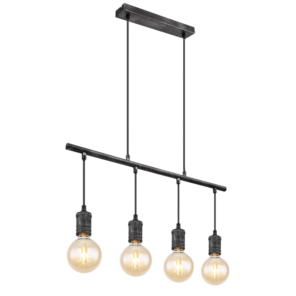 Globo OTTILIE Pendellampa Mörkbrun, Nickel matt, 4-ljuskällor main product photo