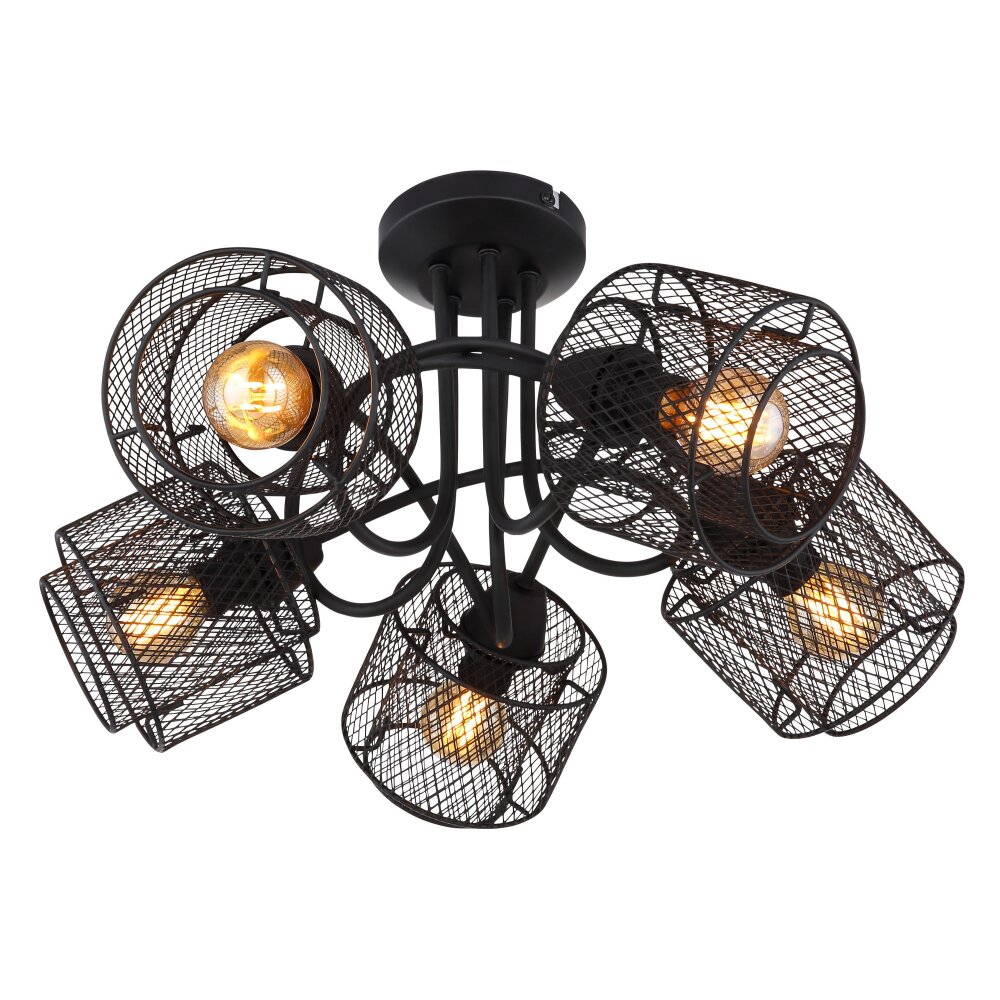 Globo AUGUSTIN Taklampa Svart, 5-ljuskällor main product photo