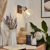 Orny Vägglampa, Väggspotlight Trä mörkt, Vit, 1-ljuskällor